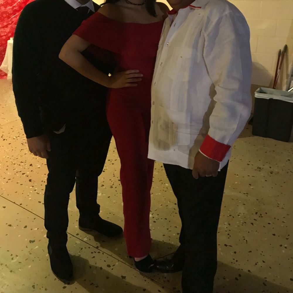 Fashion nova red jumpsuit